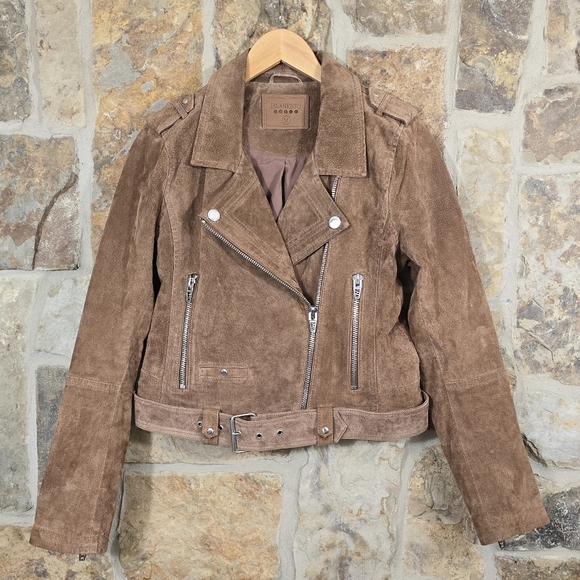 Blank NYC Suede Leather Moto Biker Jacket Coat - Picture 2 of 10